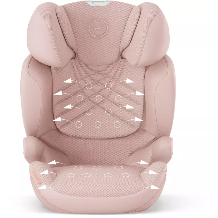 Cybex Platinum Solution T i-Fix Kindersitz Plus Peach Pink, Gratis Sommerbezug
